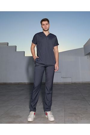 Füme Likralı Erkek Scrubs 
