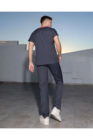Füme Likralı Erkek Scrubs 