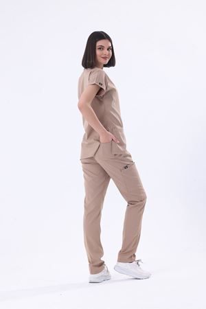 Bej Süt Kahve Elite Scrubs