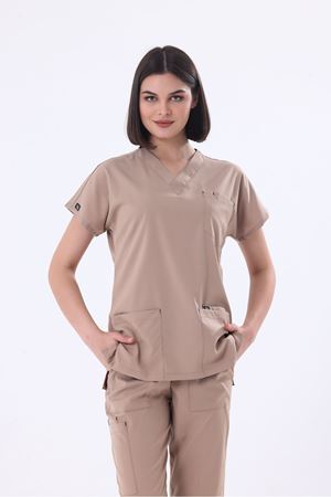 Bej Süt Kahve Elite Scrubs